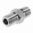 thumbnail image 1 of Pipe Fitting - Steel (Zinc-Galvanized) - Instrumentation - Adapter - 3/8" NPT Male x BSPT Male, 1 of 1