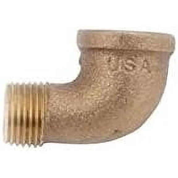 Anderson Metals Corp. Pipe Fitting Street Elbow Rough Brass - 90 Degree - 3/8 In.