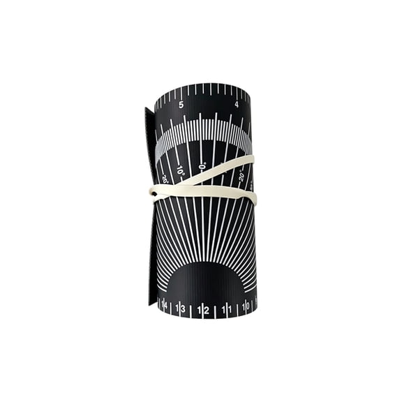 Pipe Fitting Wrap Around Ruler with Flexible PVC Fiber Cloth Body, Centimeter Scale, and Degree Guide for Layout Jobs