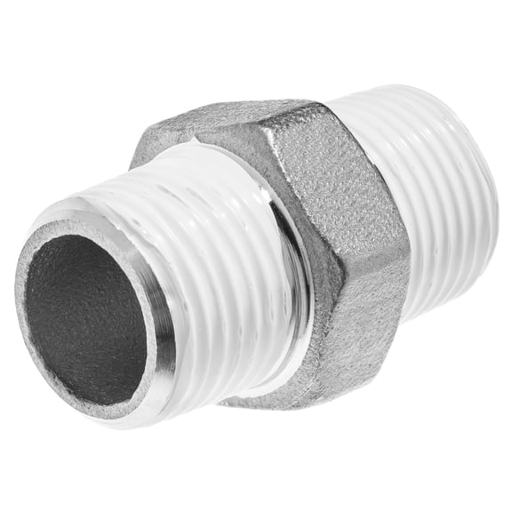 Pipe Fitting w/ Thread Sealant - 304 Stainless Steel - Class 150 - Hex Nipple - 2" NPT Male