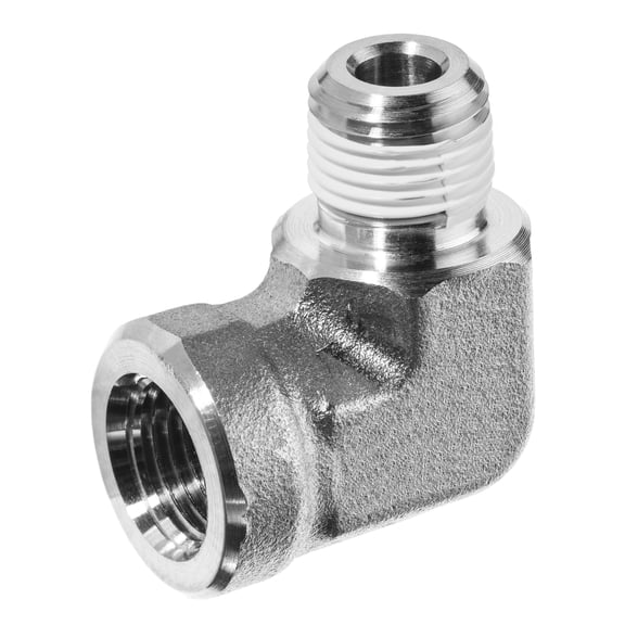 Pipe Fitting w/ Thread Sealant - 316 Stainless Steel - Instrumentation - Street Elbow - 1/8" NPT Female x NPT Male