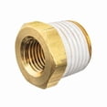 thumbnail image 1 of Hex Bushing Brass Brass Class 125 Pipe Fittings, 1/2 in Male BSPT X 1/4 in Female BSPT, 1 of 1