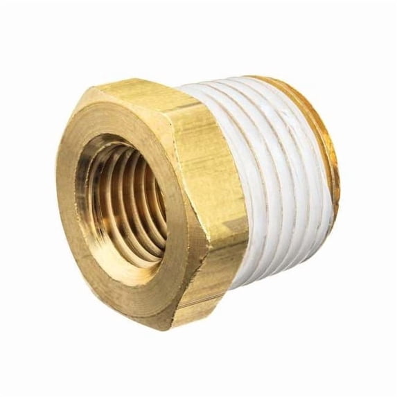 Hex Bushing Brass Brass Class 125 Pipe Fittings, 1/2 in Male NPT X 1/8 in Female NPT