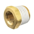 thumbnail image 1 of Pipe Fitting w/ Thread Sealant - Brass - Class 125 - Hex Bushing - 3" NPT Male x 1-1/2" NPT Female, 1 of 1