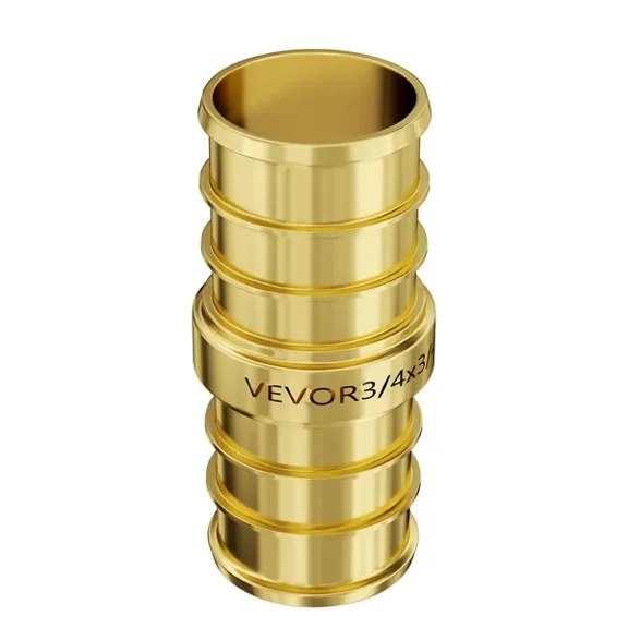 Pipe Fittings, 3/4" 50PCS Brass Pipe Fittings, Clamp-style Straight-Through Pipe Connector Brass Air Fittings, Heavy Duty Plumbing Fittings Tube Adapter for Heating/Shower Systems,Water Pipes