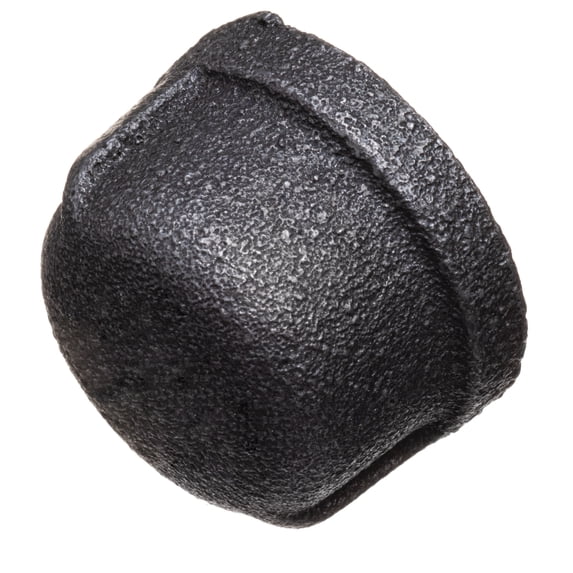 Pipe Fittings - Black-Coated Malleable Iron - Class 150 - Cap - 1/2" BSPT Female