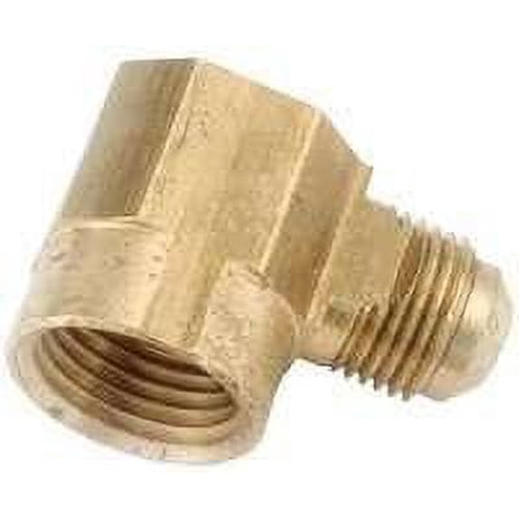 Ander Metal Flare Elbow Pipe Fitting Brass - Lead-Free, 1/2 Flare x 1/2 In. FPT