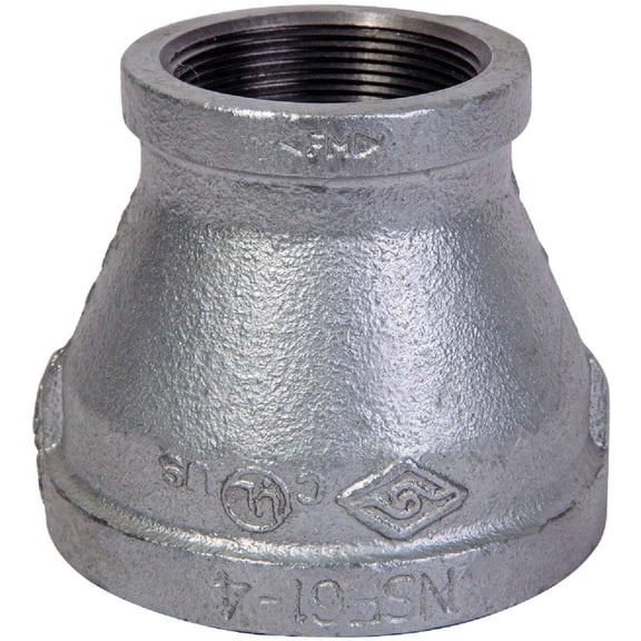 Mueller Streamline Reducing Coupling Galvanized Pipe Fitting - 1.5" x 1"