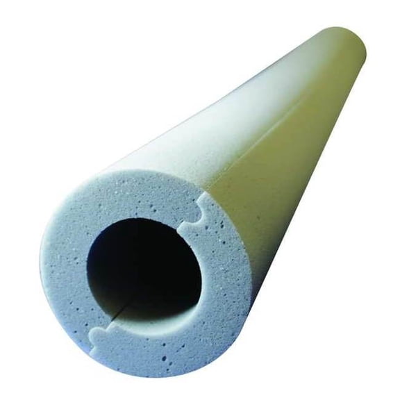 Pipe Insulation, 1-3/8" OD, 4 ft. L, Melamine Foam, 1 in Wall