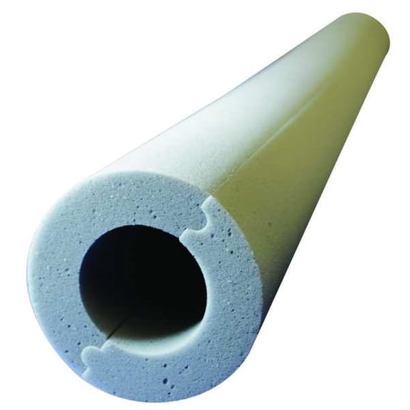 Pipe Insulation, 1-3/8" OD, 4 ft. L, Melamine Foam, 1 in Wall