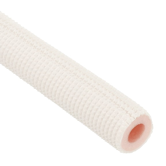 Pipe Insulation Foam Tube, 5/8" Heat Preservation Insulated Foam Tubing for Mini Split Copper Line Set Water Pipes, 6.56Ft(2m), White/Pink