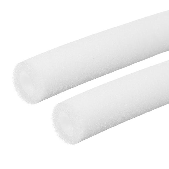 Pipe Insulation Foam Tube Pool Noodles Foam Tubing Outdoor Wrap 1-1/5"IDx2"ODx6.6Ft White 2 Pack