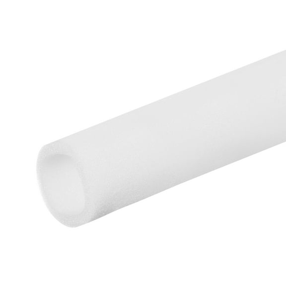 Pipe Insulation Foam Tube Pool Noodles Foam Tubing Outdoor Wrap 1-1/8"IDx4"ODx6.6Ft White
