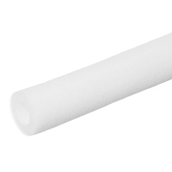 Pipe Insulation Foam Tube Pool Noodles Foam Tubing Outdoor Wrap 1"IDx1-3/5"ODx6.6Ft White