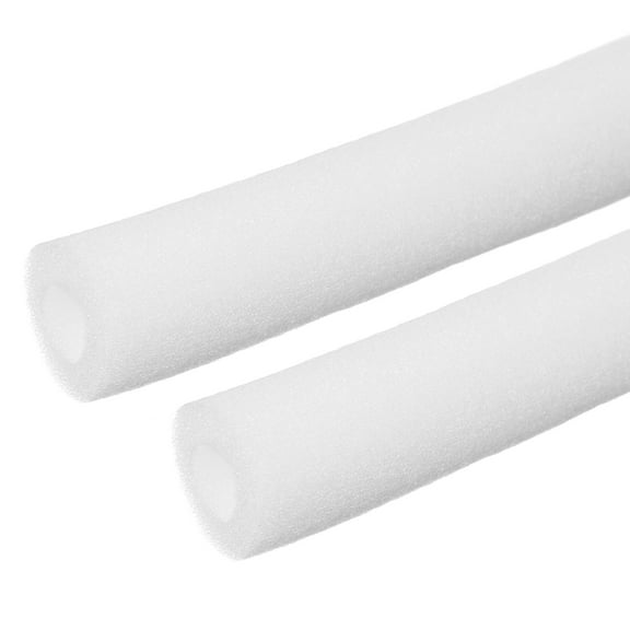 Pipe Insulation Foam Tube Pool Noodles Foam Tubing Outdoor Wrap 3/4"IDx1-3/5"ODx6.6Ft White 2 Pack