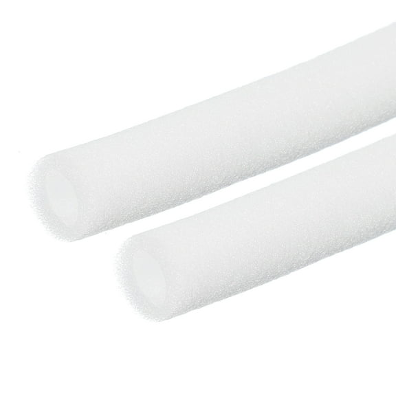 Pipe Insulation Foam Tube Pool Noodles Foam Tubing Outdoor Wrap 3/8"IDx3/4"ODx6.6Ft White 2 Pack