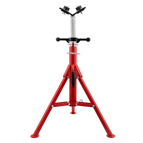 Pipe Jack Stand 1300LB, Welding Pipe Stands Adjustable Height 28-52IN with 2-Ball V-Head, 6mm Steel Folding Pipe Jacks 1107S for Pipe Fitting