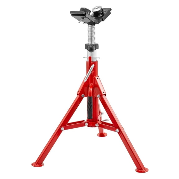 Pipe Jack Stand 1500LB Welding Pipe Support - Adjustable Height 20-37IN, V-Head with Ball Transfer, Folding Legs, 1107C-Type Pipe Jacks
