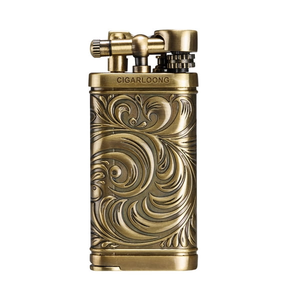 Pipe Lighter Windproof Straight Punch Vintage Lighter Gift Box Packaging