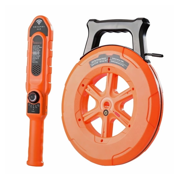 Pipe Locator 100ft/30m, Underground Pipe Detector for PVC, Metal Water Pipes, IP67 Waterproof Sewer Scanner with Adjustable Sensitivity, Plumbing Tool