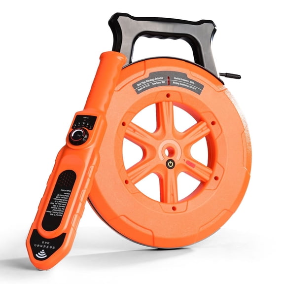Pipe Locator 100ft Depth, Adjustable Sensitivity Metal & PVC Pipe Detector with Waterproof Locating for Underground Water Line