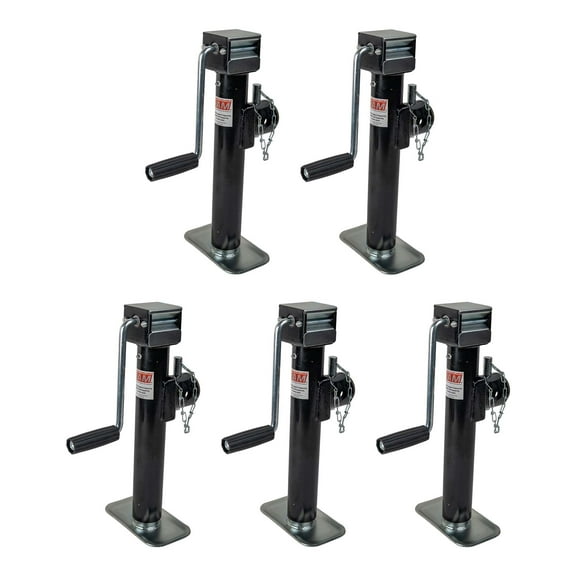 Pipe Mount 5k Trailer Jack - 5000 lb Side Wind, Bundle (5)