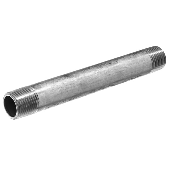 Pipe Nipple - 304 Stainless Steel - Schedule 80 - Welded - Threaded on Both Ends - 1/2" BSPT - 2" Long