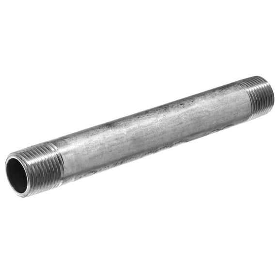 Pipe Nipple - Aluminum - Schedule 40 - Seamless - Threaded on Both Ends - 1" NPT - 16" Long