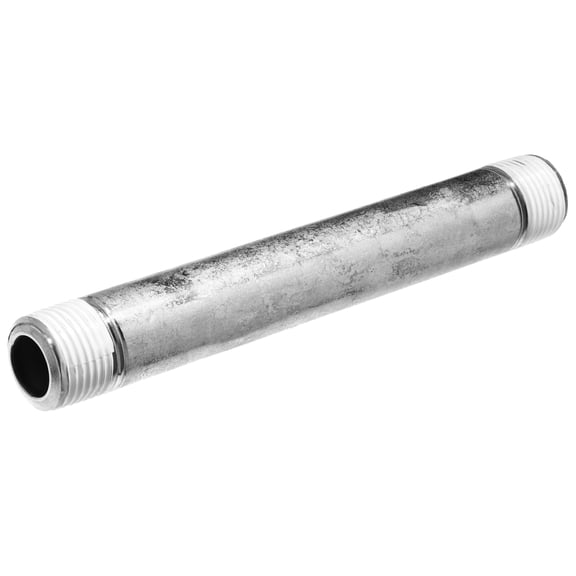 Pipe Nipple w/ Thread Sealant - 304 Stainless Steel - Schedule 80 - Seamless - Threaded on Both Ends - 1/2" NPT - 6" Long