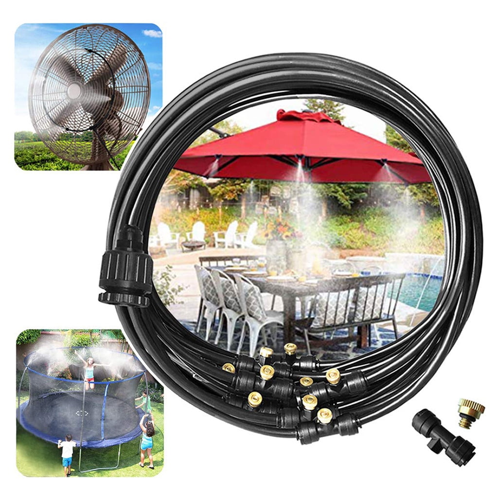 Pipe, PVC Black Pipes, Garden Outdoor Fan 33.3FT System Patio Misters