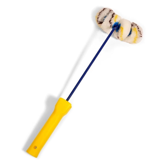 Pipe Paint Roller Brush with Frame Handle Flexible Curved Paint Roller Brush Professional Painting Tool Easy to Use