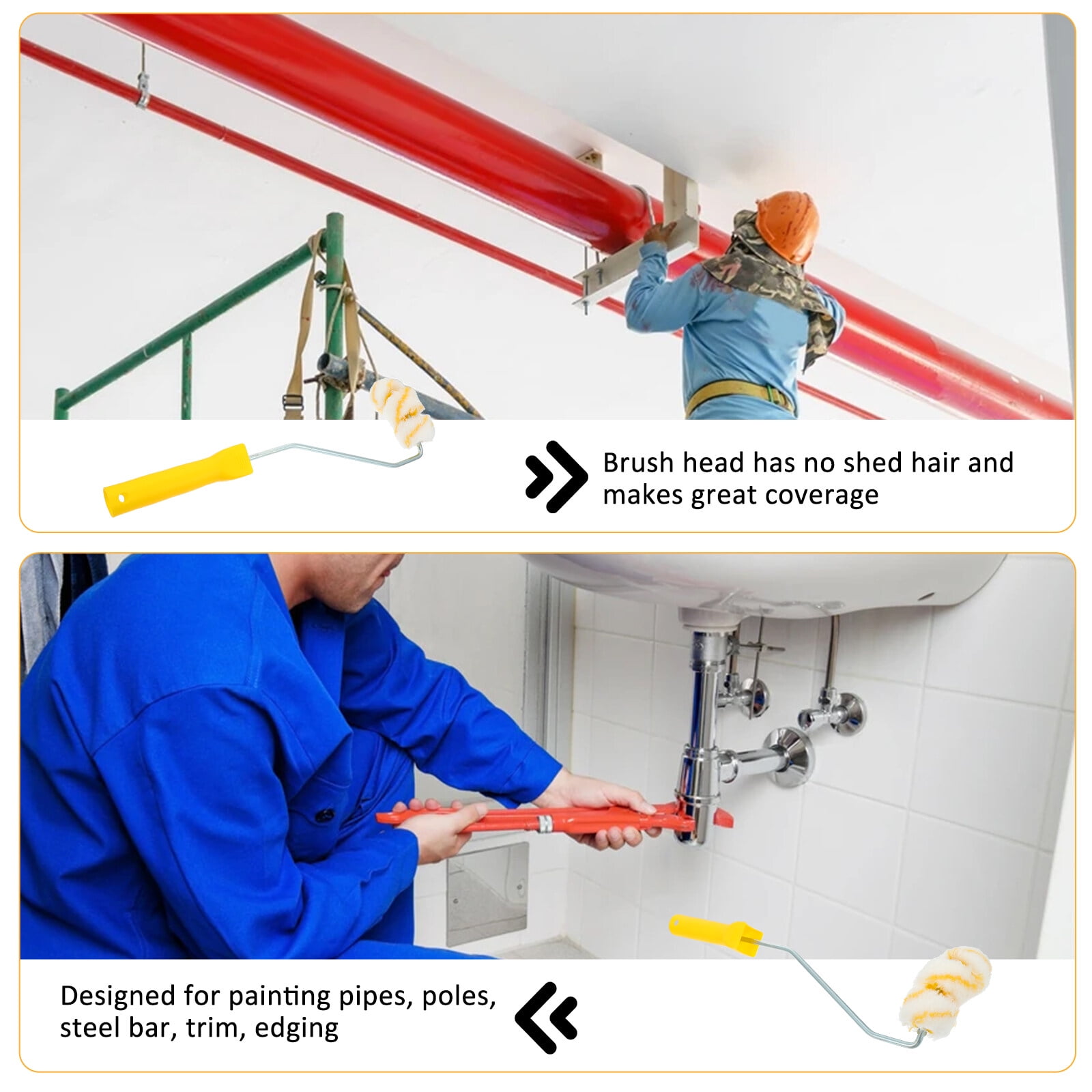 Pipe Paint Roller Pipe Paint Roller Pipe Painter Refill Brush Smart