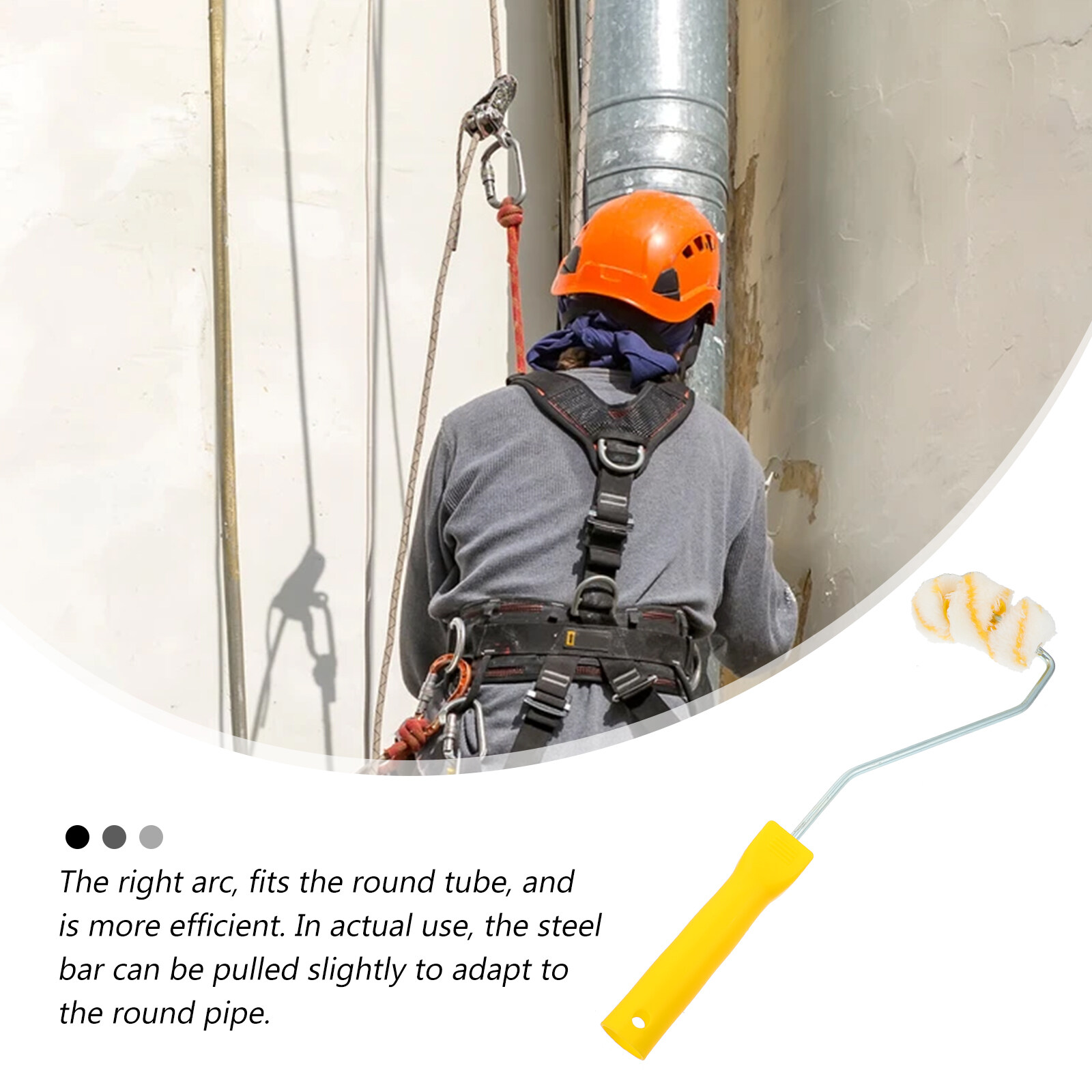 Pipe Paint Roller Pipe Painter Refill Brush Smart Roller for Painting