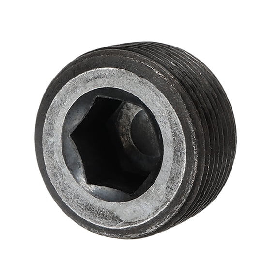 Pipe Plug Carbon Steel Internal Hex Thread Socket - 1-1/4 Inch NPT Male & 6 Pack