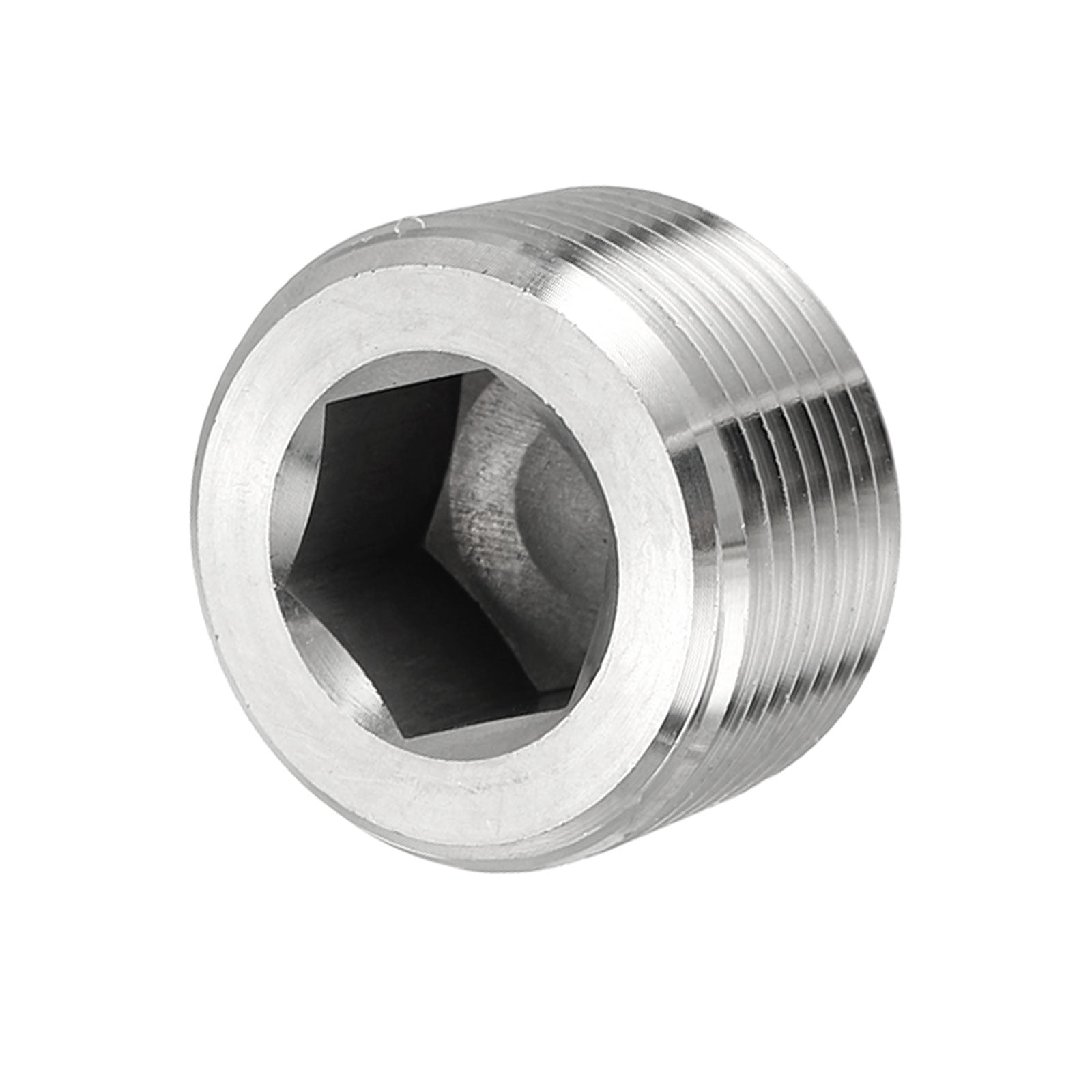 Pipe Plug Stainless Steel Internal Hex Thread Socket - 1 Inch NPT Male ...
