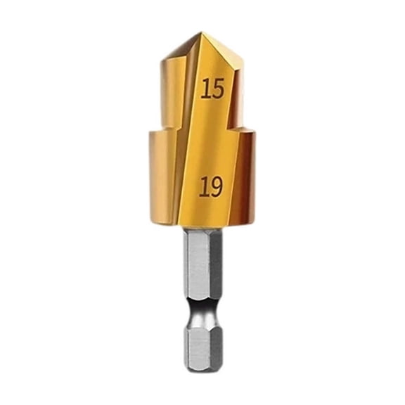 Pipe Reamer Drill Bit Set Hex Shank Pipe Expanding Hole Enlarger for Plumbing Installation(15-19mm-6X2CM)
