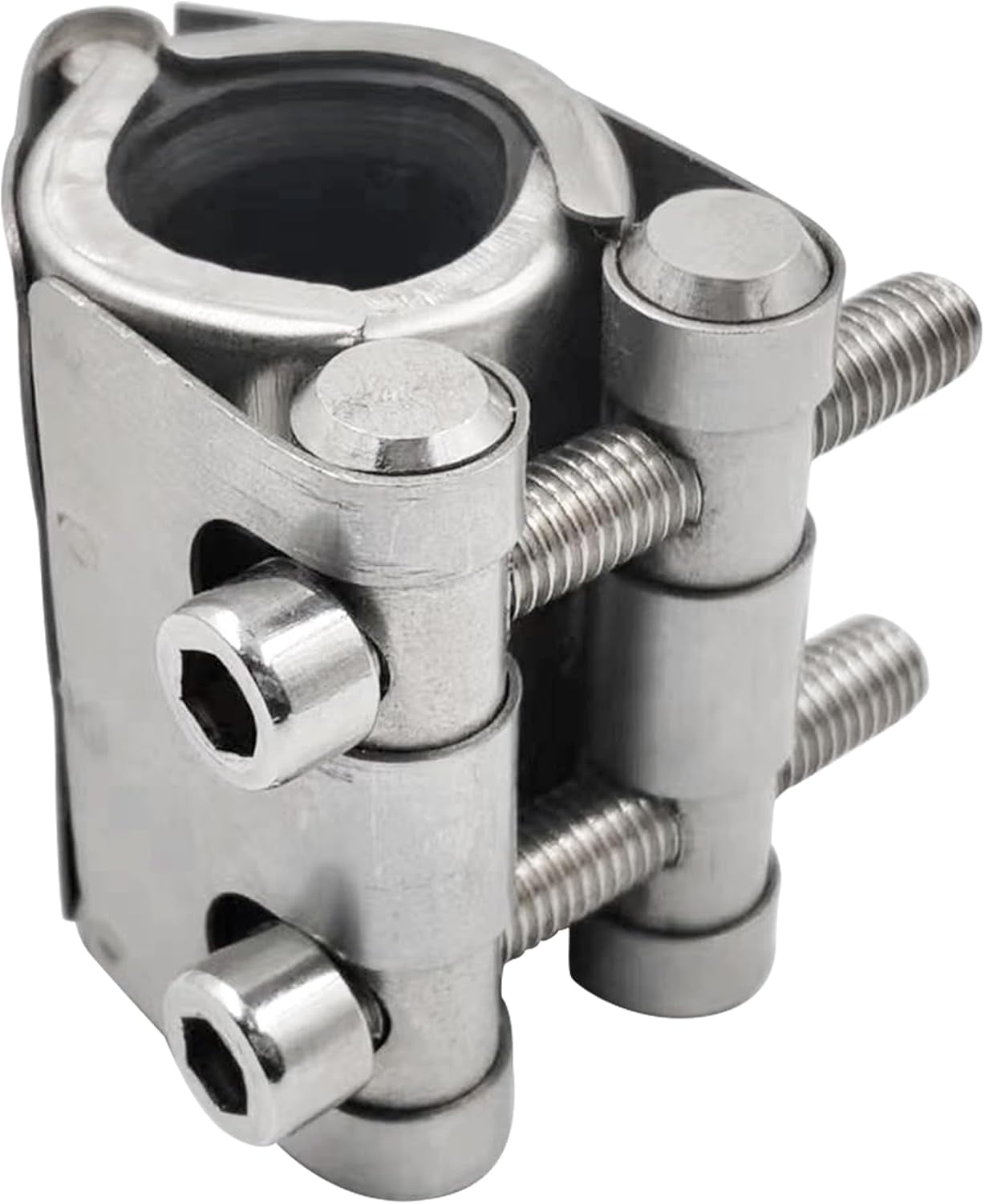 SUNJIKA 3/4 Inch 304 Stainless Steel Pipe Repair Clamp – Emergency Leak Fix For Plastic & Metal Pipes (Fits 19-22mm OD)