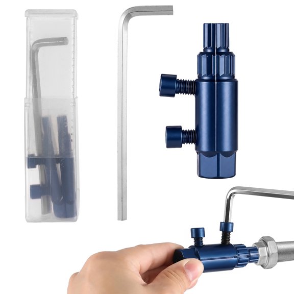 Pipe Repair Tool for Broken Threads, Fits 1/2, 3/4, 1 Inch Pipes, Steel Remover Kit with Wrench, Faucet Valve Extractor for Rusted, Damaged Water Line Bolt