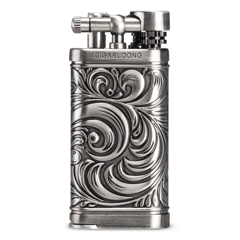Pipe Special Lighter, Windproof Direct Impact Retro Bronze Travel Portable Lighter