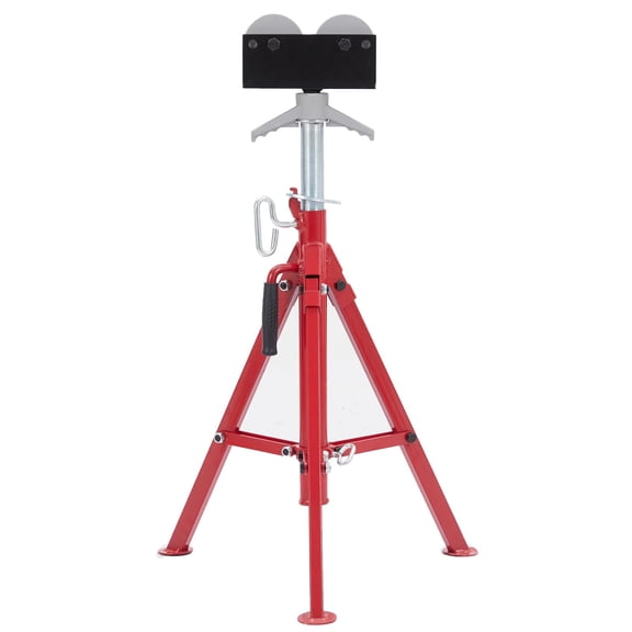 Pipe Stand, Portable Roller Head Pipe Jack Stand, 2500 Lb Capacity, 28"-52" Adjustable Height, Heavy Duty Folding Steel Jacks Stand for Welding, Projects, Automotive