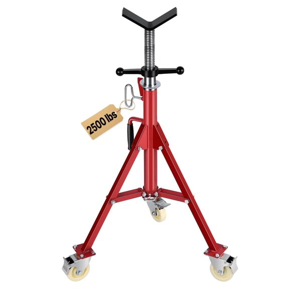 Pipe Stand V Head, Adjustable 20-37 Inch, 2500LBS Capacity