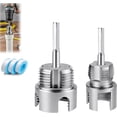 thumbnail image 1 of Pipe Tapping and Threading Tool, 1/2" 3/4" 1" Integrated Internal & External Pvc Pipe Thread Cutting Tool for Electric Drill, Dual-Function Thread Cutter for Plastic Pipes (1/2"+1"), 1 of 8