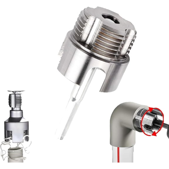 Pipe Tapping and Threading Tool, Integrated Internal & External Pipe Threading Tool, Dual-Specification Compatible PVC Pipe Threader for Plumbing Maintenance (1”)