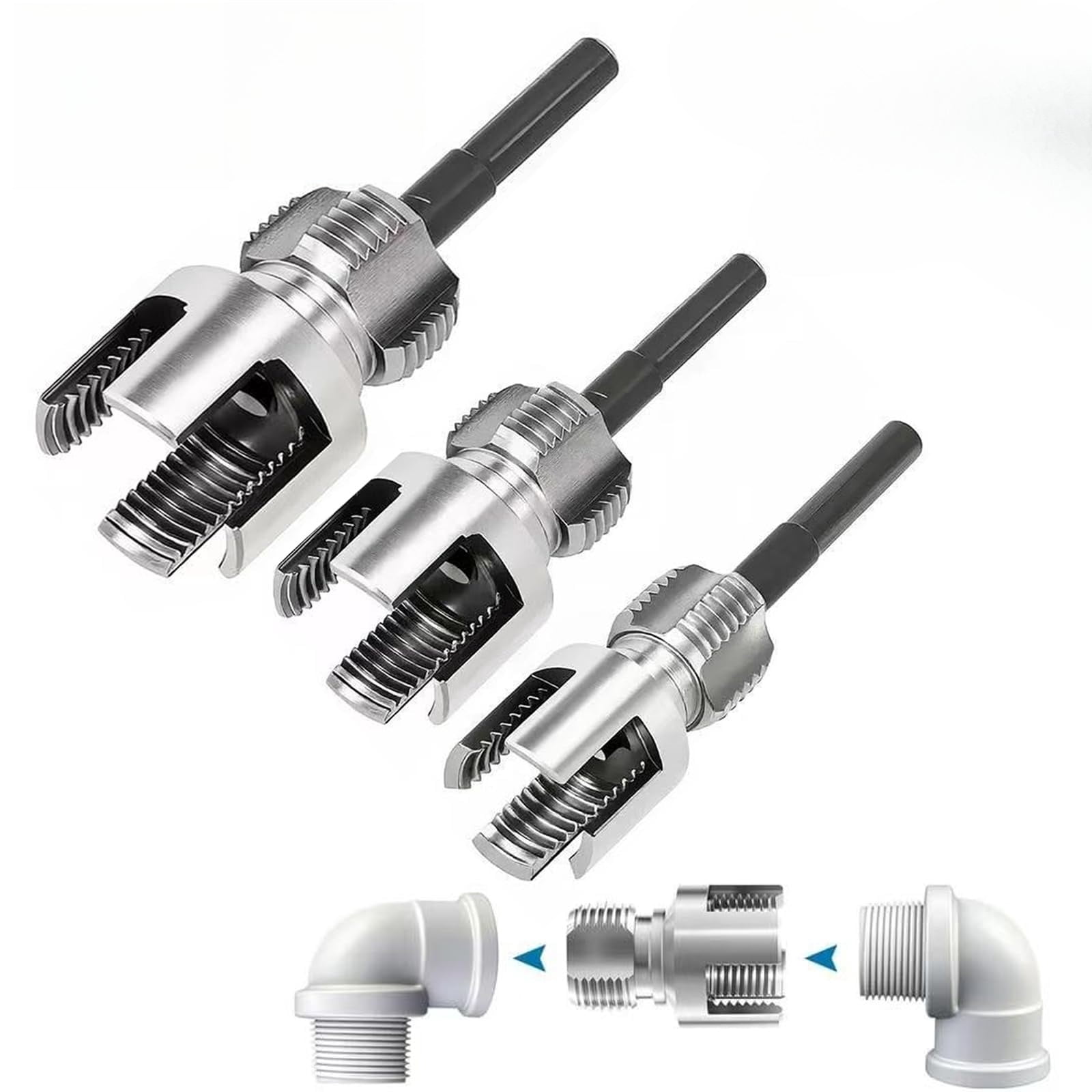 Pipe Tapping and Threading Tool Dual-Function Internal & External ...
