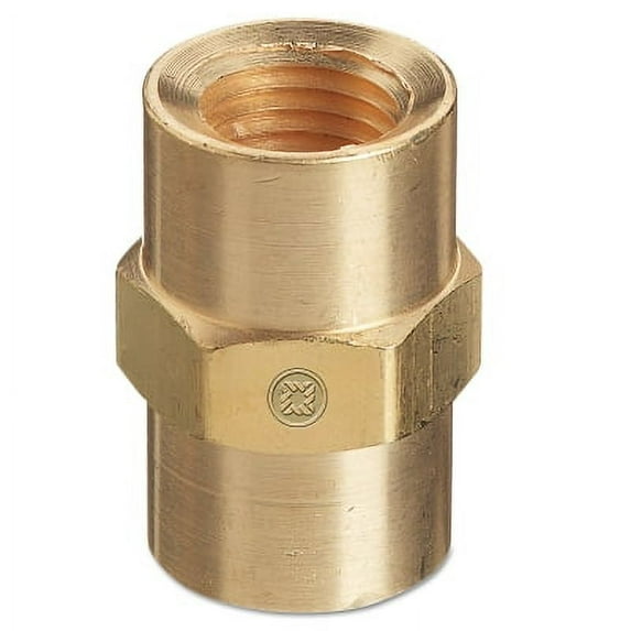 Pipe Thread Coupling, Adaptor, 3,000 Psi, Brass, 1/4 In Npt Female | Bundle of 5 Each