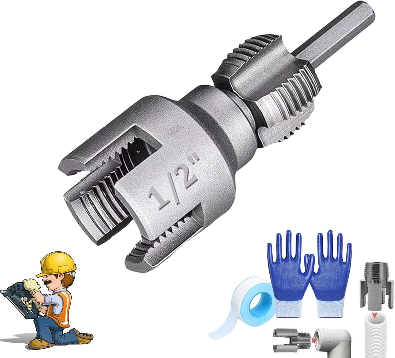 Thread Pipe Risers Tool Pipe Thread Cutting Tool, 1/2'' 3/4'' 1'' Dies, Professional Pipe ...