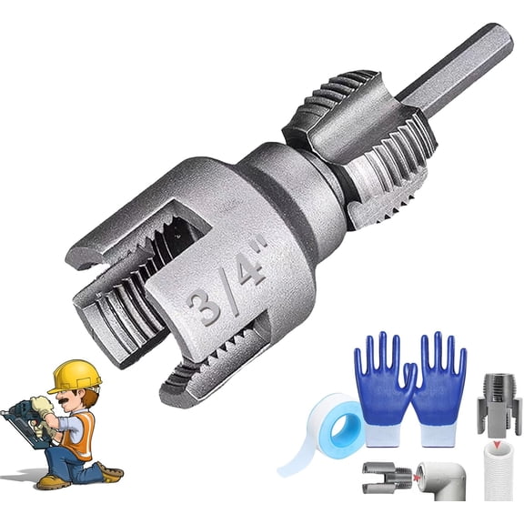 Pipe Thread Cutting Tool, 1/2'' 3/4'' 1'' Dies, Professional Pipe Tapping And Threading Tool | Dual-Specification Compatible,Pipe Tapping and Threading Kit