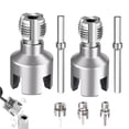 thumbnail image 1 of Pipe Thread Cutting Tool, 1/2'' 3/4'' Dies, Faucet Wrench, PVC Pipe Threader, Electric Drill Compatible Pipe Threader Kit for Home Repair, 2Pcs, 1 of 5