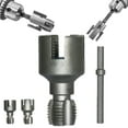 thumbnail image 1 of Pipe Thread Cutting Tool, Electric Drill Compatible Pvc Pipe Threader Kit, Thread Trimming and Angle Bolt Repair Tool, Garden Hose Thread Die, 1/2", 3/4" (A), 1 of 10