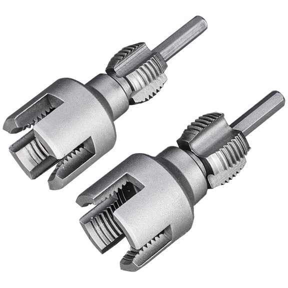 Pipe Thread Cutting Tool Integrated Internal & External Pipe Threading Tool for Plastic Pvc Pipe Tap Die Set (1/2"+3/4")